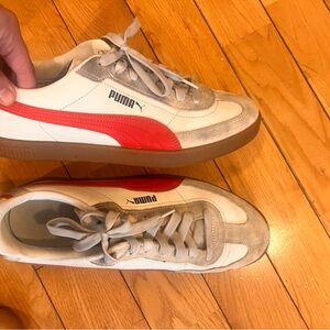 Puma Red and White Casual Sneakers